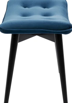 Hocker Black Vicky Velvet Petrol 59x37cm