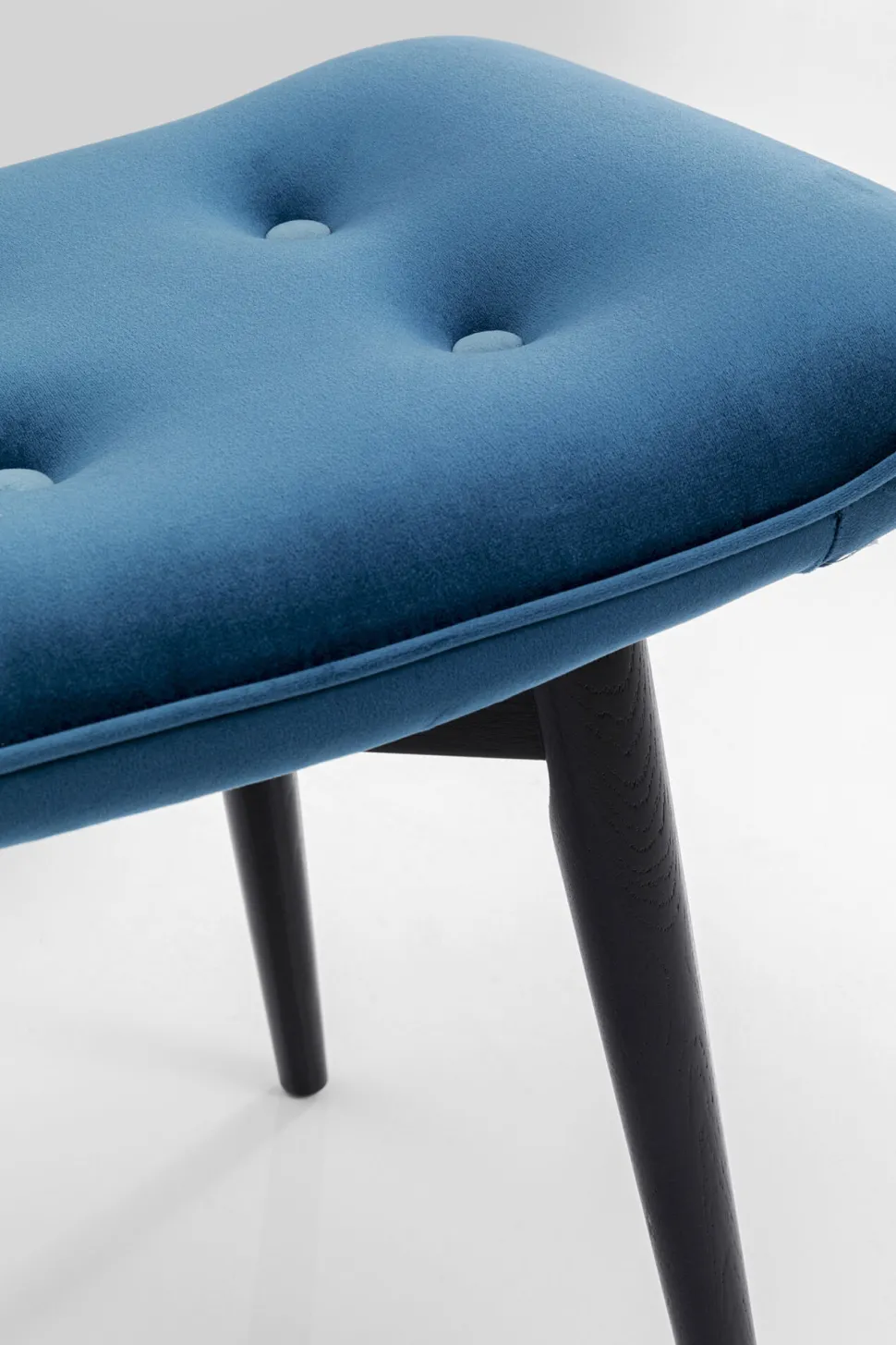 Hocker Black Vicky Velvet Petrol 59x37cm