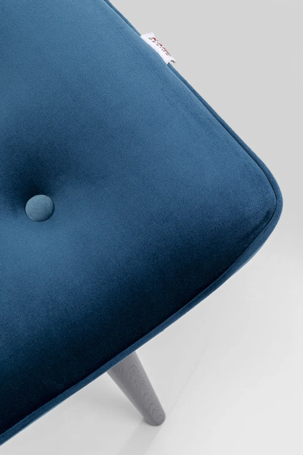 Hocker Black Vicky Velvet Petrol 59x37cm