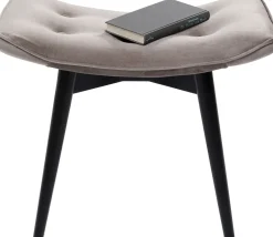 Hocker Black Vicky Velvet Grau 46x59cm