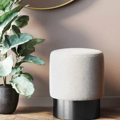 Hocker Cherry Creme Black Ø36cm