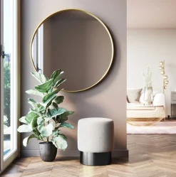 Hocker Cherry Creme Black Ø36cm