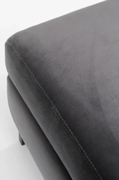 Hocker Gianni Velvet Grau Schwarz