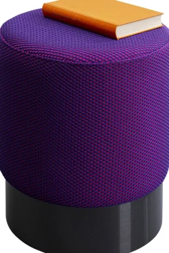 Hocker Jody Lila Mesh Schwarz Ø35cm