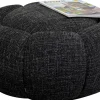 Hocker Peppo Bloom Melange Schwarz Ø72cm