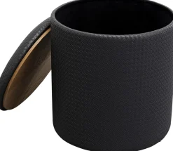 Hocker Venezia Storage Anthrazit Ø40cm