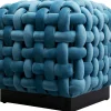 Hocker Weave Square Blau 47x47cm
