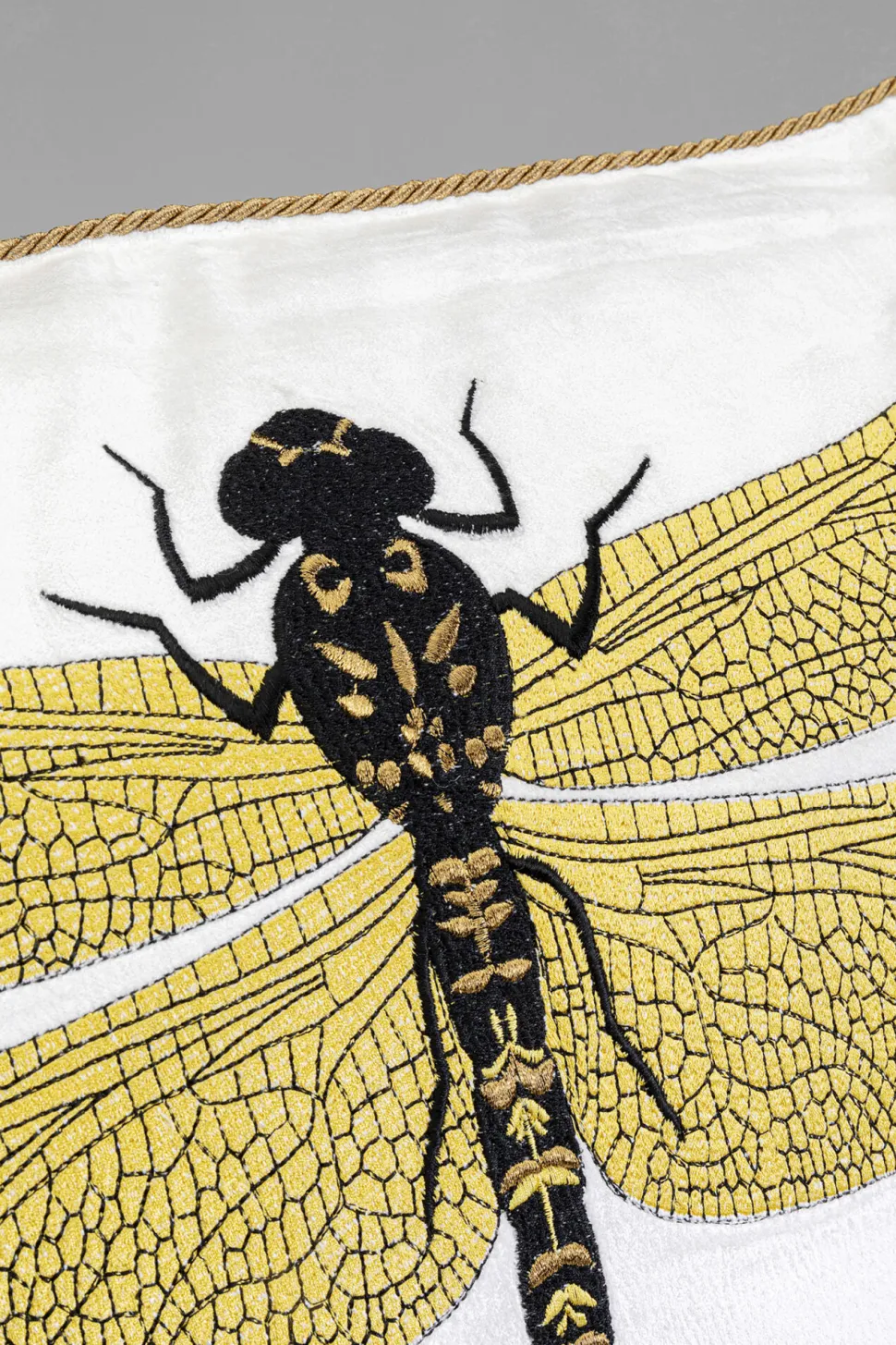 Kissen Glitter Dragonfly Weiß 40x40cm