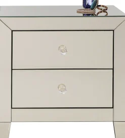 Kommode Klein Pearl Champagne 2 Schübe