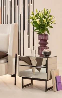 Kommode Klein Soran Schwarz 49x50cm