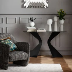 Konsole Gloria Schwarz Keramik 140x81cm