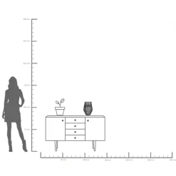 Laterne Hayat Schwarz 33cm