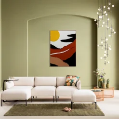 Leinwandbild Artistic Sunrise Knitted 70x110cm