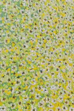 Leinwandbild Flower Boat Grün Gelb 80x100cm