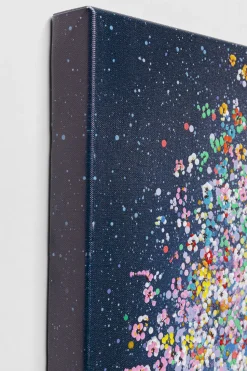 Leinwandbild Flying Elephant At Night 120x160cm