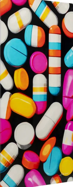 Leinwandbild Pastilla Stripes 70x140cm