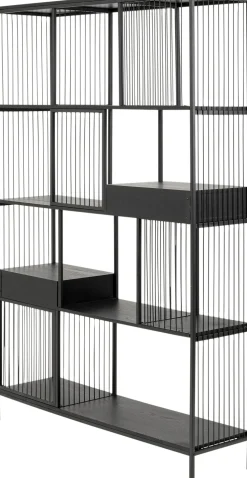 Regal Bologna Schwarz 125x200cm