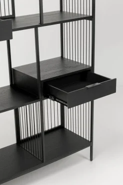 Regal Bologna Schwarz 125x200cm