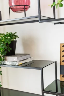 Regal Loft Schwarz 115x195cm