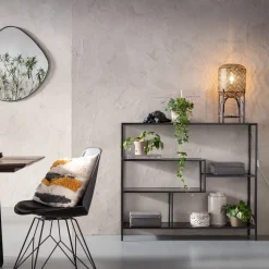 Regal Loft Schwarz 115x100cm