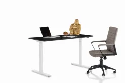 Schreibtisch Office Smart Weiß Schwarz 140x70