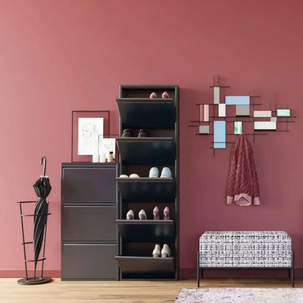 Schuhkipper Caruso 5-er Anthrazit