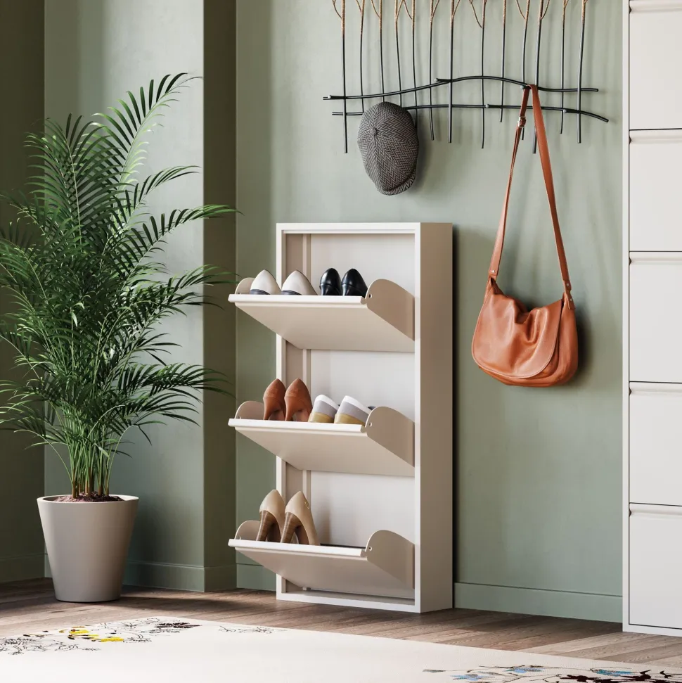 Schuhkipper Caruso 3-er Creme