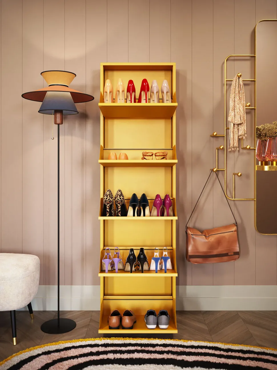 Schuhkipper Caruso 5-er Gelb