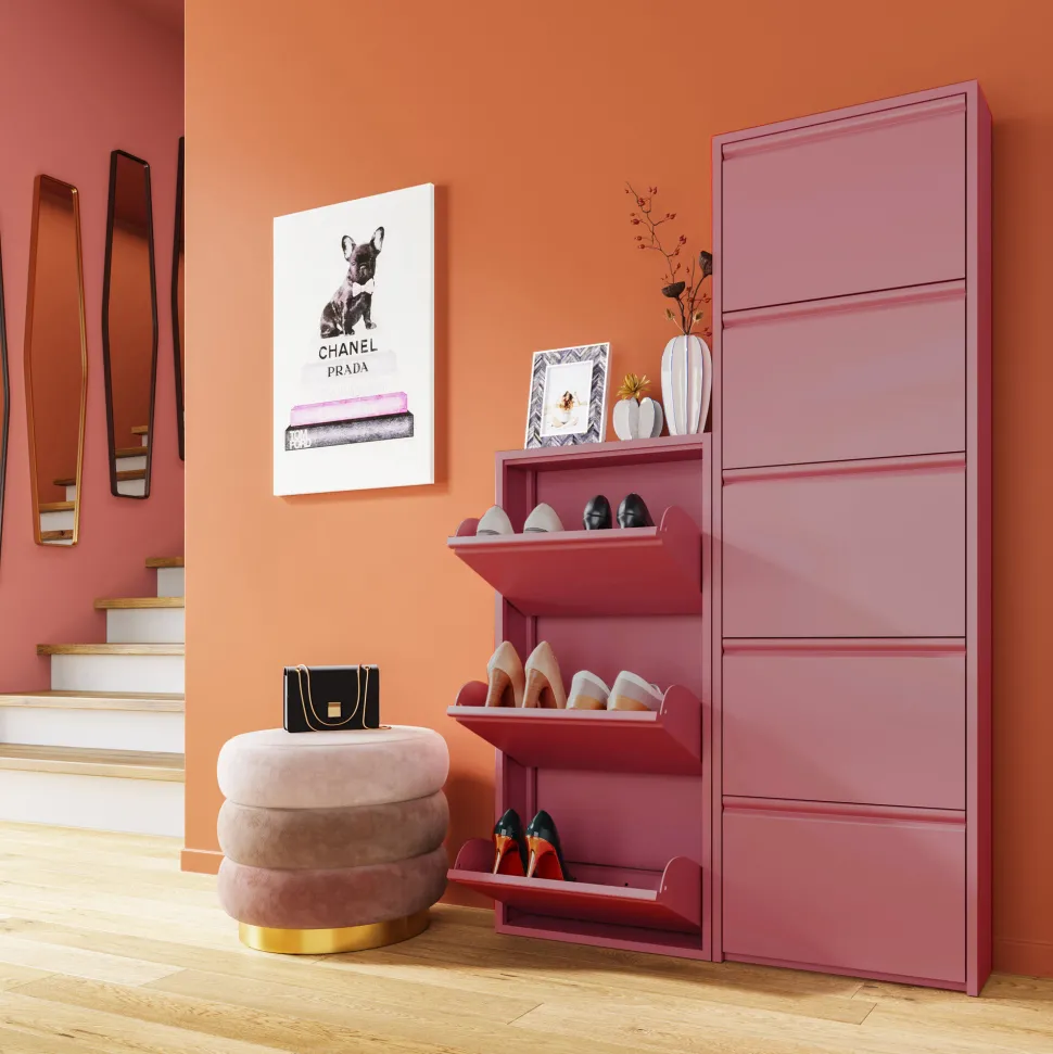 Schuhkipper Caruso 3-er Rosa