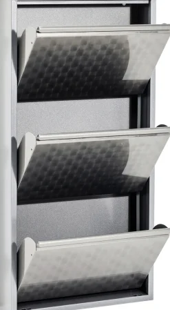 Schuhkipper Caruso 3-er silber/geflext