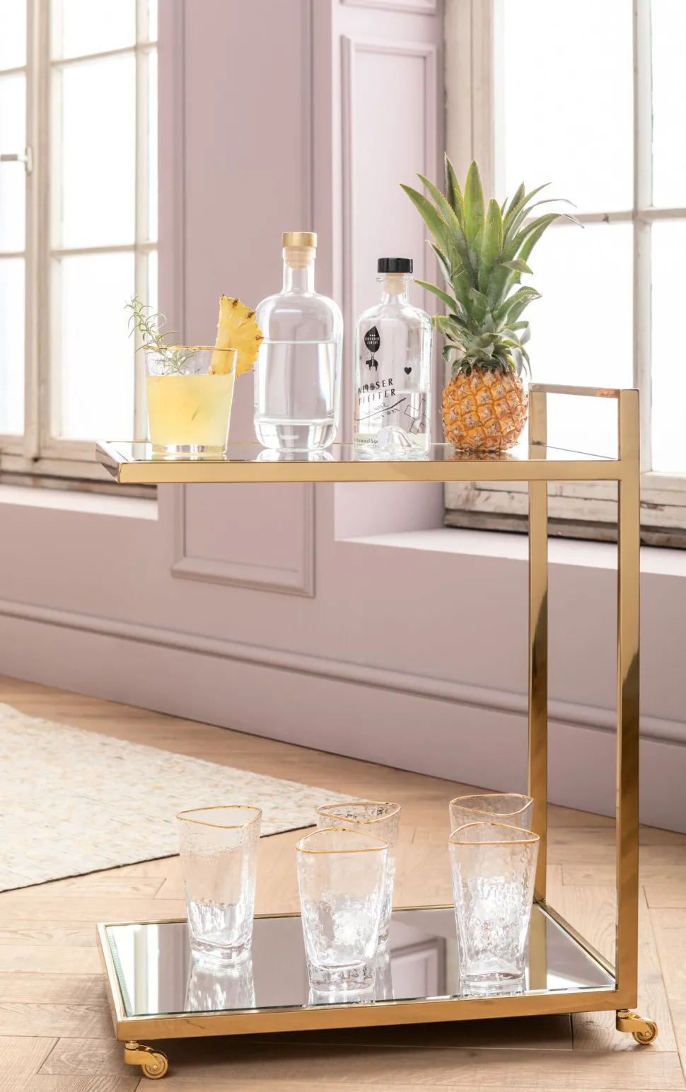 Servierwagen Classy Gold