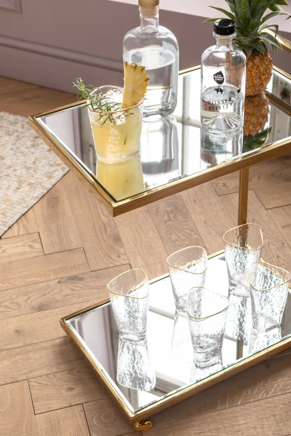 Servierwagen Classy Gold