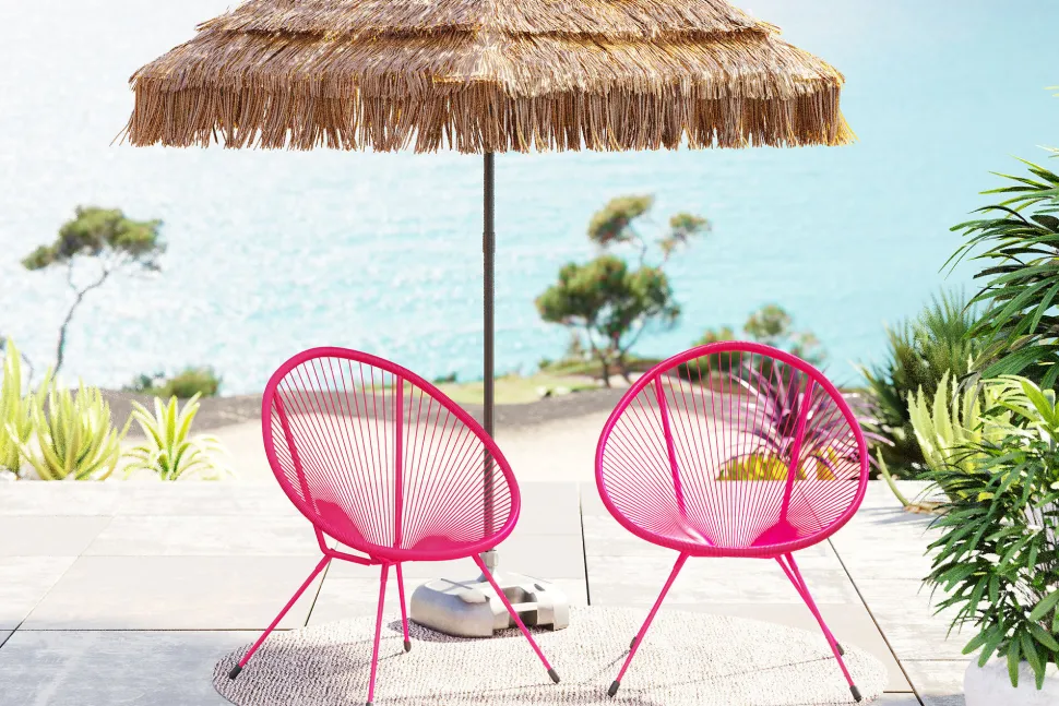 Sessel Acapulco Mono Pink 2/Set