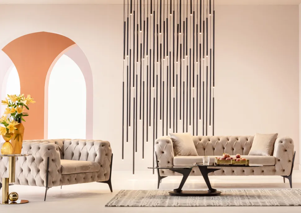 Sessel Bellissima Velvet Taupe 120cm