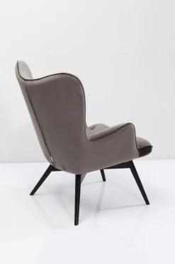 Sessel Black Vicky Velvet Grau