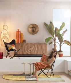 Sessel California Leder Schwarz