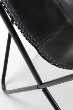 Sessel California Leder Schwarz