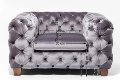 Sessel Desire Silbergrau