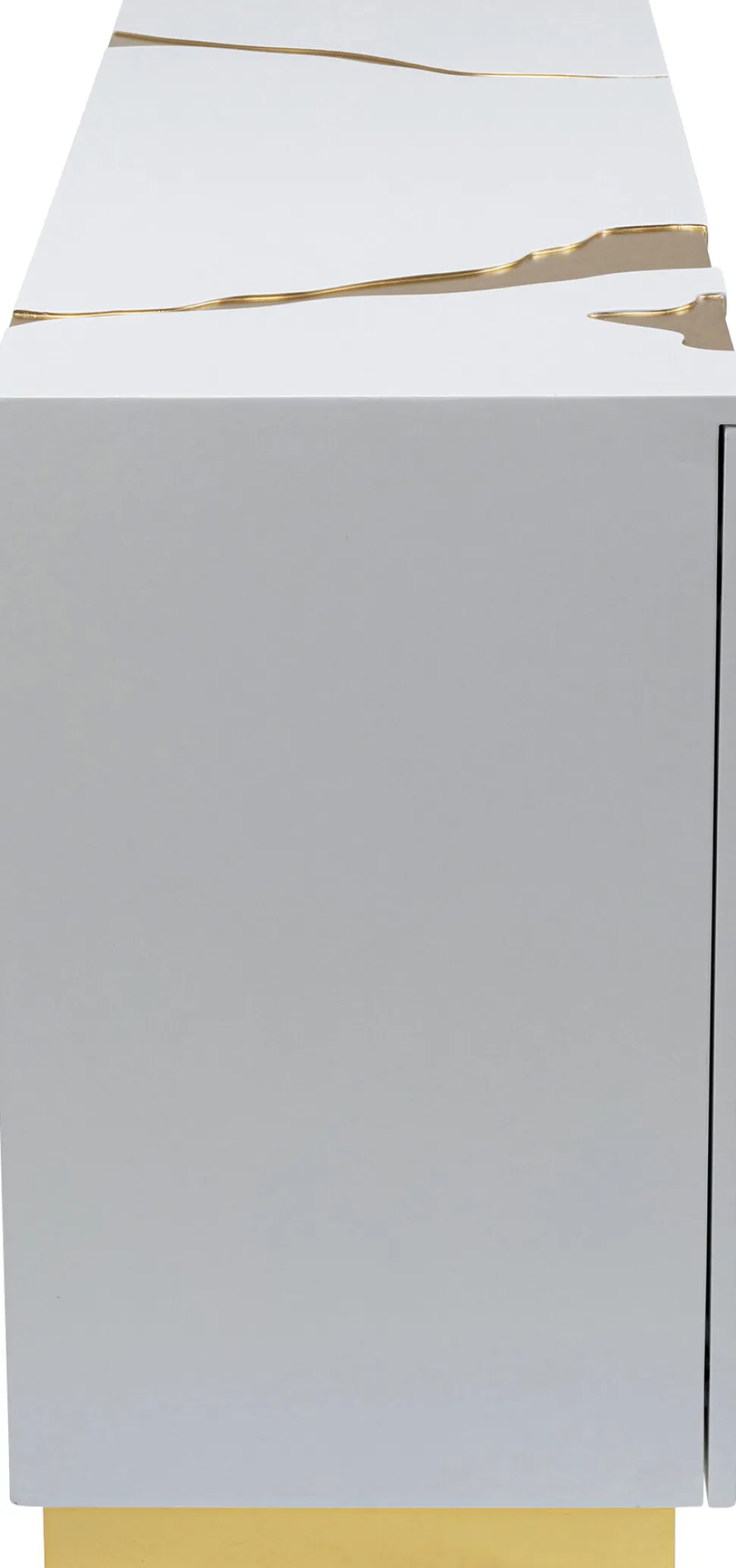 Sideboard Cracked Weiß Gold 165x80cm