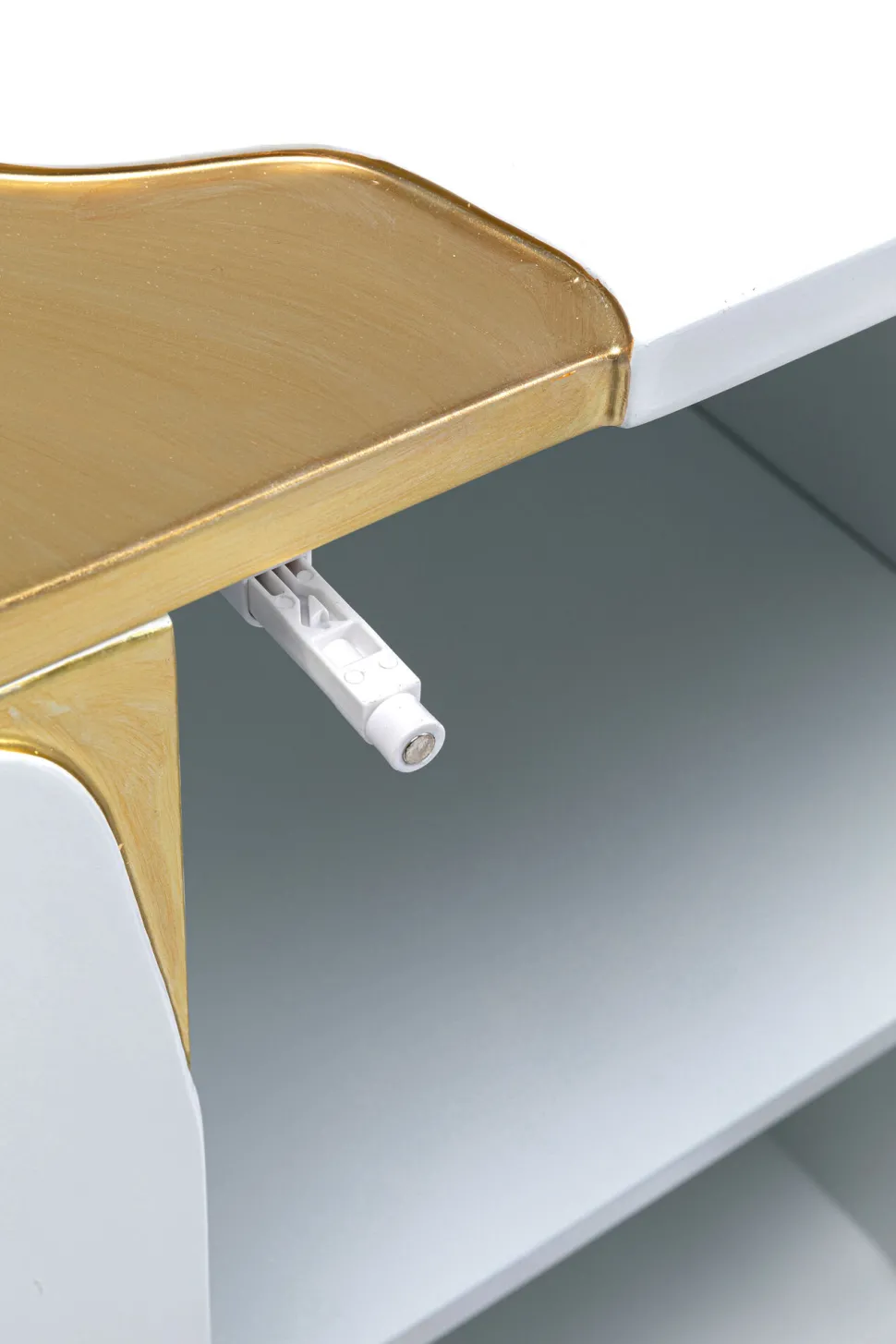 Sideboard Cracked Weiß Gold 165x80cm