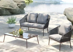 Sitzgruppe Elba Grau Quattro(4/tlg.)