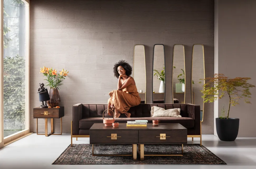 Sofa Loft 3-Sitzer Braun