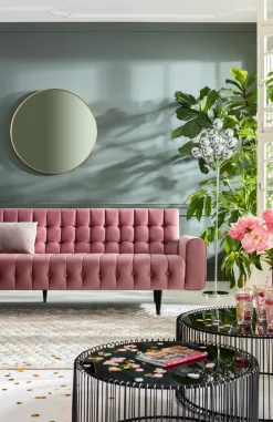 Sofa Milchbar 3-Sitzer Velvet Rose