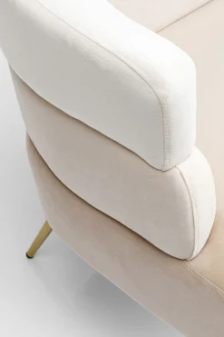 Sofa Sandwich 2-Sitzer Creme 125cm
