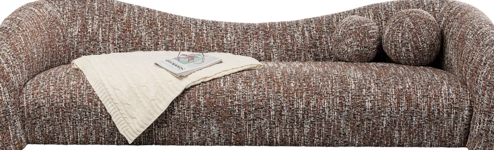 Sofa 3-Sitzer Livia Melange Braun 261cm