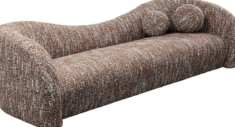 Sofa 3-Sitzer Livia Melange Braun 261cm