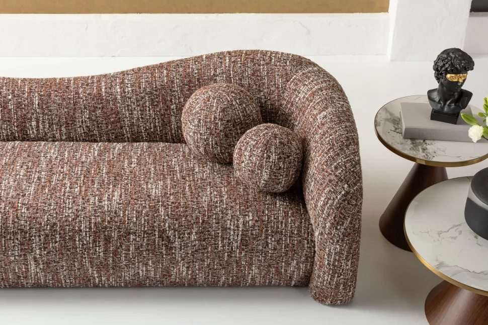 Sofa 3-Sitzer Livia Melange Braun 261cm