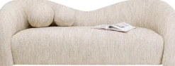 Sofa 2-Sitzer Livia Melange Creme 201cm