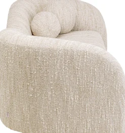 Sofa 2-Sitzer Livia Melange Creme 201cm