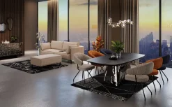 Sofa 3-Sitzer Victor Grau 233cm